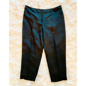 NWT TALBOTS Silk Black Tapered Crop Ankle Pants
